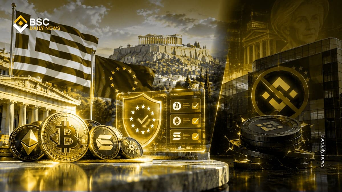 Greece Adds First MiCA-Authorized Crypto Providers as HCMC Rejects Binance-Lagarde Claims